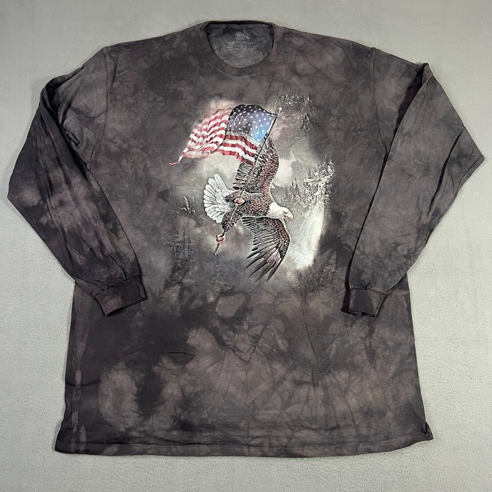 Flying Bald‎ Eagle American Flag The Mountain Ted Blaylock Tie-Dye T-shirt 3XL